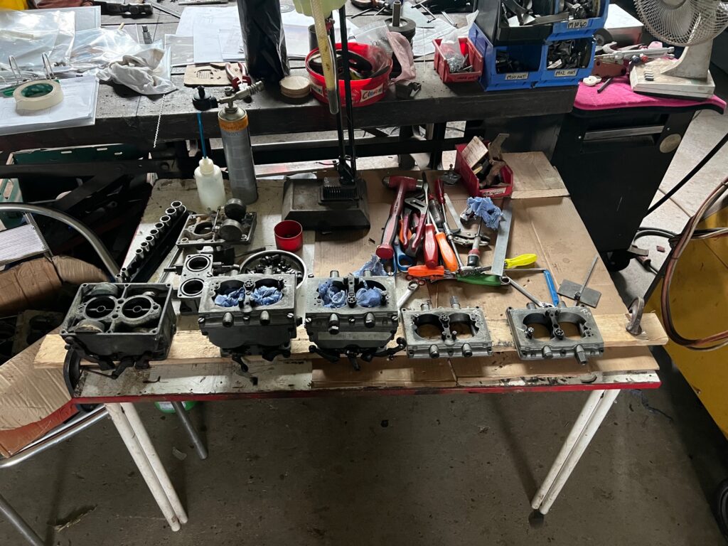 Jagdpanther 411 carburettors, TWC Sd.Kfz.223 firewall nears completion, antenna frame hoist mechanism 1 IMG 6386